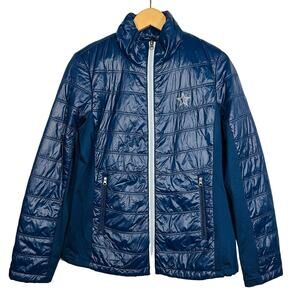 NFL Dallas Cowboys Full Zip Puffer Jacket Blue Silver Athletic Women - M